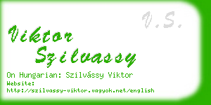 viktor szilvassy business card